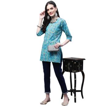 Cotton printed casual kurti 4