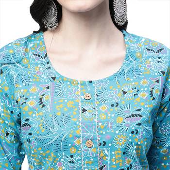 Cotton printed casual kurti 5