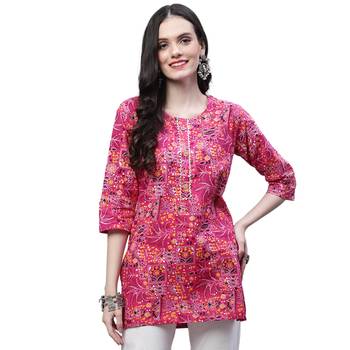 Cotton printed casual kurti 1