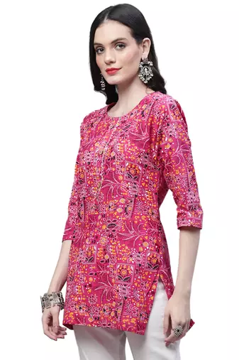 Cotton printed casual kurti