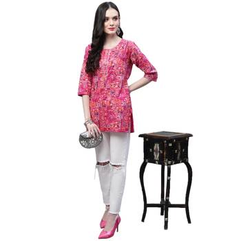 Cotton printed casual kurti 4