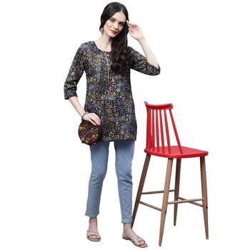 Cotton printed casual kurti 4