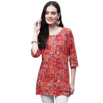 Cotton printed casual kurti 1
