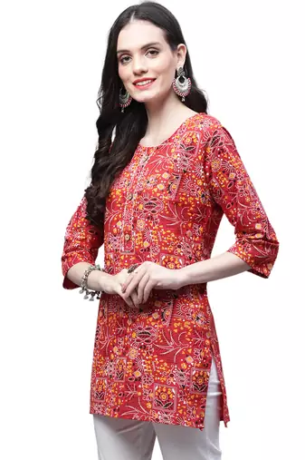 Cotton printed casual kurti
