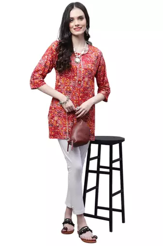 Cotton printed casual kurti