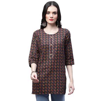 Cotton printed casual kurti 1