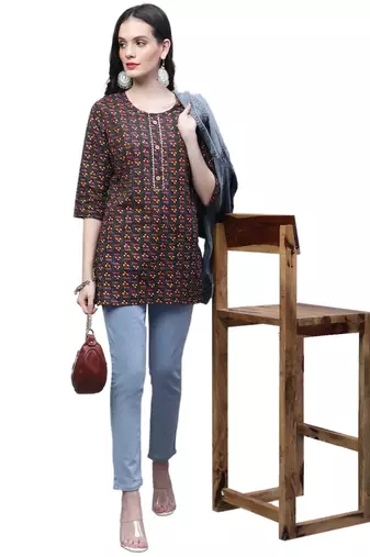 Cotton printed casual kurti