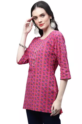 Cotton printed casual kurti