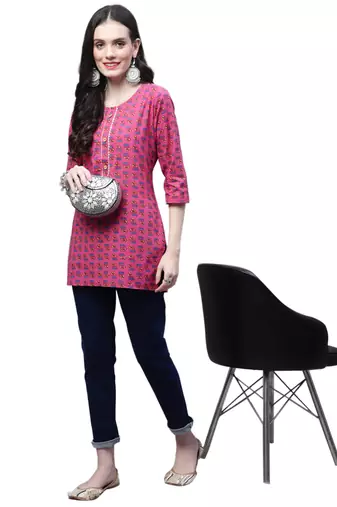 Cotton printed casual kurti
