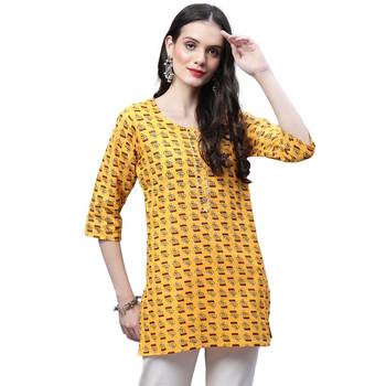 Cotton printed casual kurti 1