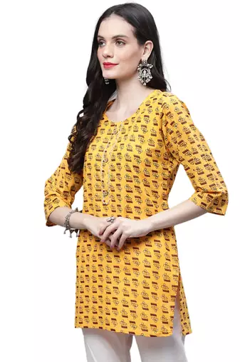 Cotton printed casual kurti