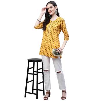 Cotton printed casual kurti 4