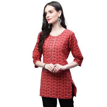 Cotton printed casual kurti 3