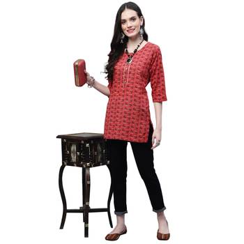 Cotton printed casual kurti 4
