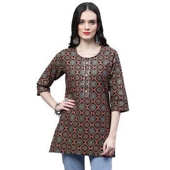 Cotton printed casual kurti 1