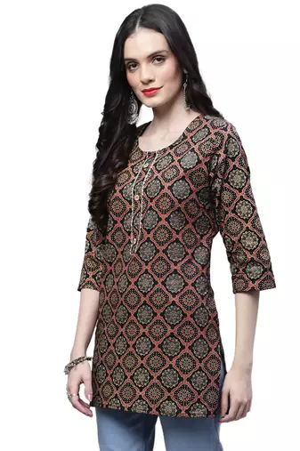 Cotton printed casual kurti