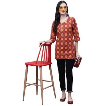 Cotton printed casual kurti 4
