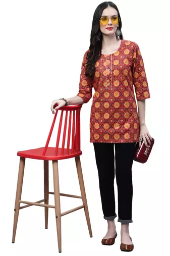 Cotton printed casual kurti