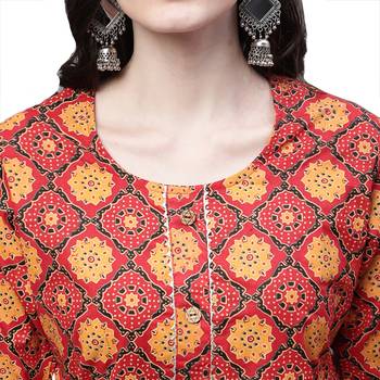 Cotton printed casual kurti 5