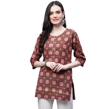 Cotton printed casual kurti 1