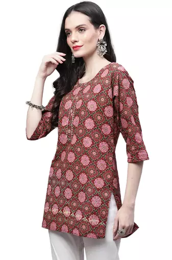 Cotton printed casual kurti