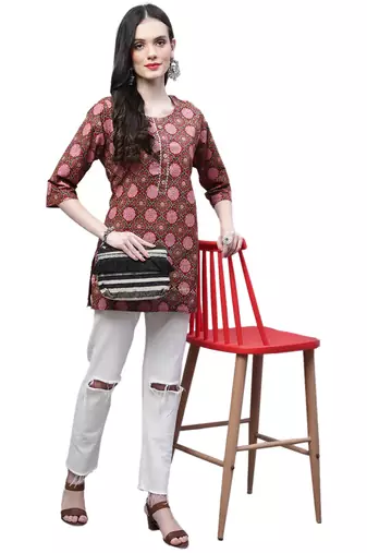 Cotton printed casual kurti