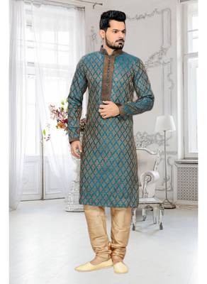 Rama Embroidered Jacquard Mens Kurta Pajama 2