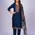 Peacock Blue Color Sequence Multi-Color Embroidered Viscose Rayon Blend fabric Kurta Pant with Dupatta Set