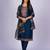 Peacock Blue Color Sequence Multi-Color Embroidered Viscose Rayon Blend fabric Kurta Pant with Dupatta Set