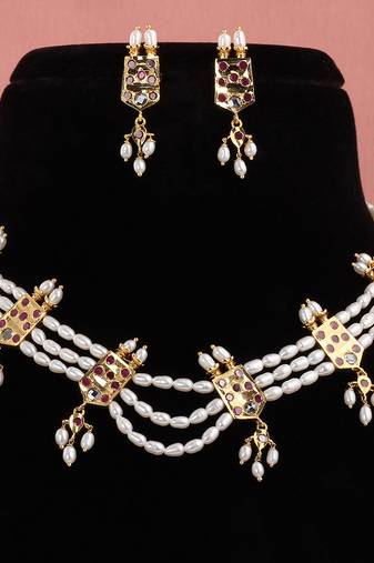 Real Natural Hyderabadi pearls Set