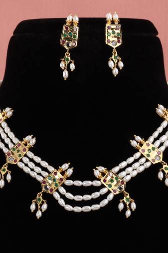 Real Natural Hyderabadi pearls Set