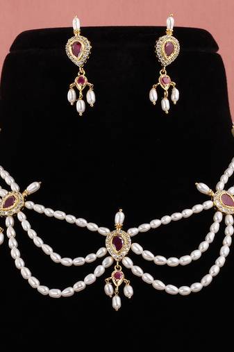 Real Natural Hyderabadi pearls Set