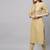Yellowish brown Sequence Embroidered Cotton Kurta Pant and Dupatta Set