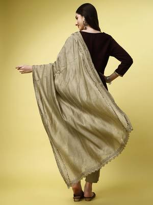 Burgundy Sequence Embroidered Work Silk Blend Fabric Straight Kurta, Pant and Dupatta Set 4