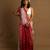 Handloom red and white sambalpuri cotton saree