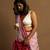 Handloom red and white sambalpuri cotton saree