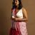 Handloom red and white sambalpuri cotton saree