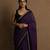 Handloom cotton purple saree with zamdani weave pallu with blouse pc