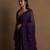 Handloom cotton purple saree with zamdani weave pallu with blouse pc