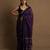 Handloom cotton purple saree with zamdani weave pallu with blouse pc