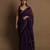 Handloom cotton purple saree with zamdani weave pallu with blouse pc