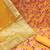 Kimisha women's mustard organza hand work dress material