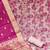 Kimisha women's pink organza hand work dress material