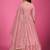 Pink color designer gown