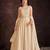 Cream color georgette base Gown with dupatta