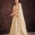 Cream color georgette base Gown with dupatta