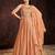Apricot color georgette base Gown with dupatta
