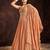 Apricot color georgette base Gown with dupatta