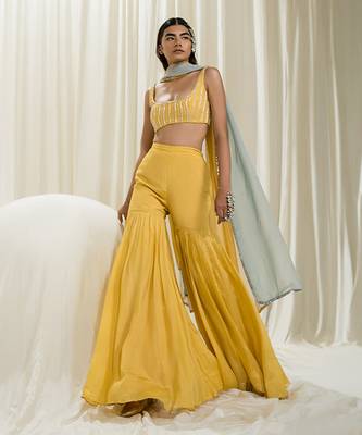 Yellow gharara set 1