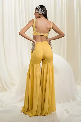 Yellow gharara set